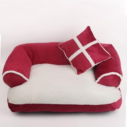 VIXDA Haustierzubehör Katzen-Hundebett-Sofa-Set Welpen-Schlafkissen Hund Katze weicher Plüsch-Zwinger-Matte Small Medium Pet Pad Hunde-Katzen-Schlafsofa von VIXDA