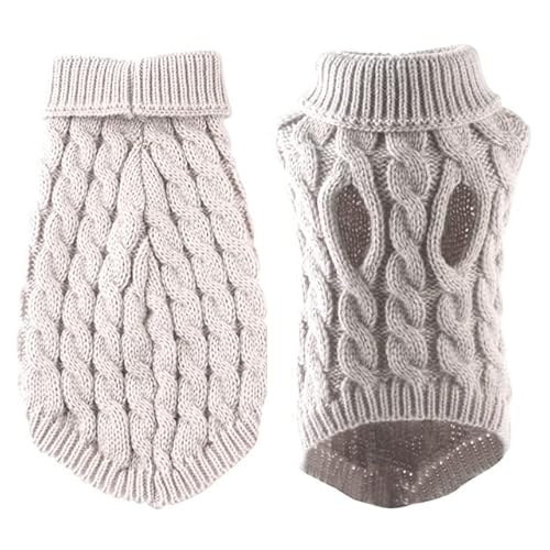 VIXDA Warmer Pullover für Hunde Rollkragenpullover Herbst Winter Haustier gestrickte Hundekleidung für kleine Hunde Chihuahua Outfit Hundepullover Dicke Kleidung von VIXDA