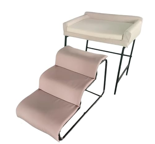Hundefensterstange mit Treppe, Haustiertreppenrampe mit Sitz, Hundestange zum Ausschauen aus Fenster mit Rampe, Lounge erhöhtes Hundebett, kleine Haustierstufe, mehrstufige Plattform mit von VIXLON