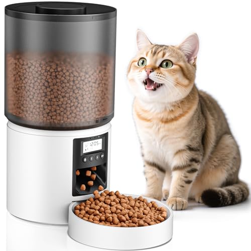 Futterautomat Katze 4 L, Katzenfutter Automat mit Timer 1-6 Mahlzeiten/Tag, Automatischer Futterspender für Katzen & Hunde, Pet Feeder Cat mit Sprachaufnahme 10 Sekunden für kleine/mittlere Haustiere Futterautomat Katze 4 L, Katzenfutter Automat mit Timer 1-6 Mahlzeiten/Tag, Automatischer Futterspender für Katzen & Hunde, Pet Feeder Cat mit Sprachaufnahme 10 Sekunden für kleine/mittlere Haustiere von VIYSPNV