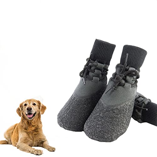 VIZAUZIE Hundeschuhe Pfotenschutz Regenschutz Hundestiefel Wasserdicht Für Haustier Kleine Mittlere Und Große Hunde 4 Stücke Grau S VIZAUZIE Hundeschuhe Pfotenschutz Regenschutz Hundestiefel Wasserdicht Für Haustier Kleine Mittlere Und Große Hunde 4 Stücke Grau S von VIZAUZIE