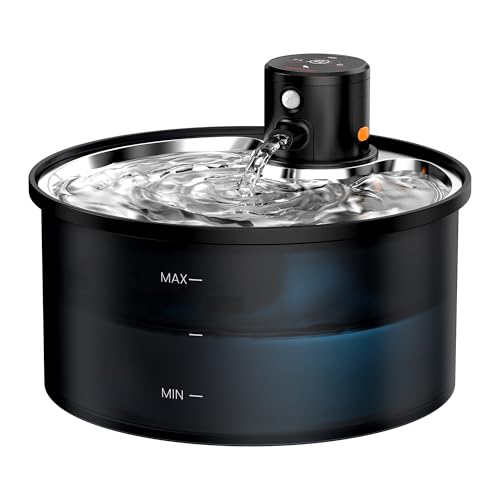 Katzenbrunnen Kabellos Trinkbrunnen für Katze: Katzenbrunnen für Katzen - 3.2L Katzen Trinkbrunnen mit Bewegungsmelder - Wasserbrunnen für Katzen Akku mit Sensor Kabelloser - Edelstahl Trinktablett Katzenbrunnen Kabellos Trinkbrunnen für Katze: Katzenbrunnen für Katzen - 3.2L Katzen Trinkbrunnen mit Bewegungsmelder - Wasserbrunnen für Katzen Akku mit Sensor Kabelloser - Edelstahl Trinktablett von VKIMISS
