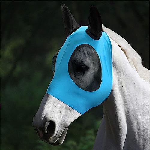 VLANIS Pferdefliegenmaske,Moskitoschutz für Pferde, elastische Mesh-Fliegenmasken mit UV-Schutz für Pferde mit Ohren, abnehmbare, atmungsaktive Fliegenmasken für Pferde,3 von VLANIS