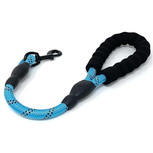 Hundeleine Hundeleine, Kurze Leinen for Spaziergänge mit großen Hunden, reflektierende Hundeleine, bequemer Griff, Haustierkette, Seil, Hundeleinen, Heimtierbedarf(SkyBlue) von VMDVBNA