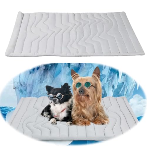 VNDUIFH Chillpup Kühlmatte, Kühlmatte für Hunde, Sommer-Kühlkissen für Hunde, Haustierbett, Kühldecke (A,X-Large) von VNDUIFH