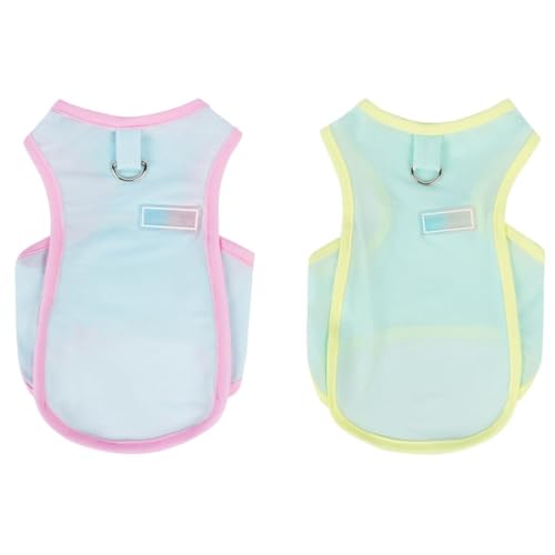 Kühlweste für Hunde, atmungsaktiv, Eisseide, Sommerkleidung, kühlender Mantel, schnelltrocknend, Sonnenschutz, Welpen-T-Shirt, hält Haustiere kühl und bequem bei heißem Wetter für Outdoor-Aktivitäten von VNIDJGB