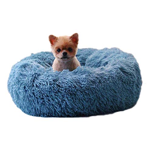 VOCD Flauschiges Haustierbett Groß Für Katzen Kleine Mittlere Hunde, Beruhigendes Bett Rundes Nest Warmes Weiches Plüsch Bequemes, Weiches Abnehmbares Kissen - Grau VOCD Flauschiges Haustierbett Groß Für Katzen Kleine Mittlere Hunde, Beruhigendes Bett Rundes Nest Warmes Weiches Plüsch Bequemes, Weiches Abnehmbares Kissen - Grau von VOCD
