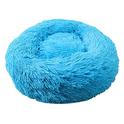 VOCD Rundes Haustierbett, Haustierhundekatze Beruhigendes Bett Rundes Nest Warmer Weicher Plüsch Bequeme, wasserdichte Runde Plüsch Donut Katzen Nestbett Kissen - Grau VOCD Rundes Haustierbett, Haustierhundekatze Beruhigendes Bett Rundes Nest Warmer Weicher Plüsch Bequeme, wasserdichte Runde Plüsch Donut Katzen Nestbett Kissen - Grau von VOCD