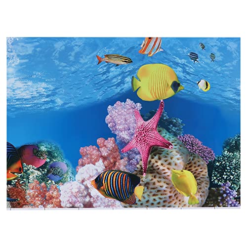 VOCOSTE 24,41" x19,69, Aquarium Hintergrund Plakat, Fisch Tank Dekor Aufkleber von VOCOSTE