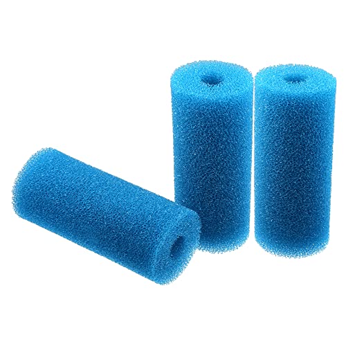 VOCOSTE 3 Stück Aquarium Vorfilter Schaumstoff Schwamm Rolle Aufnahme Filter Abdeckung Zubehör für Aquarium Blau 15x6.5x2cm von VOCOSTE