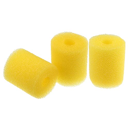 VOCOSTE 3 Stück Aquarium Vorfilter Schaumstoff Schwamm Rolle Aufnahme Filter Abdeckung Zubehör für Aquarium Gelb 7.5x6.5x2cm von VOCOSTE