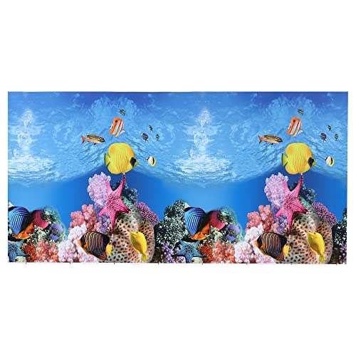 VOCOSTE 32,28" x15,75, Aquarium Hintergrund Plakat, Fisch Tank Dekor Aufkleber von VOCOSTE