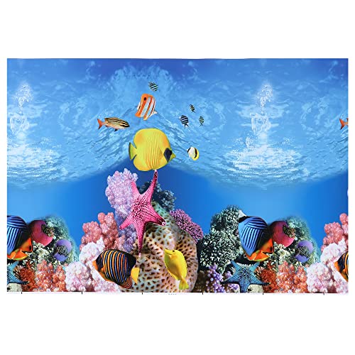 VOCOSTE Aquarium Hintergrund Poster Dekor Aufkleber PVC 20.47"x15.75" von VOCOSTE