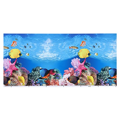 VOCOSTE Aquarium Hintergrundposter Dekoration Aufkleber 24.41"x11.81" von VOCOSTE