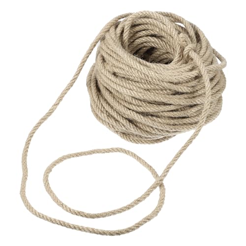 VOCOSTE Natürliche Sisalseil für Kratzbaum, 6mm Durchmesser, 30m Länge Natur Sisal Seil für Katzen, Kratzseil, Haushalt, Garten, DIY, Dekoration von VOCOSTE