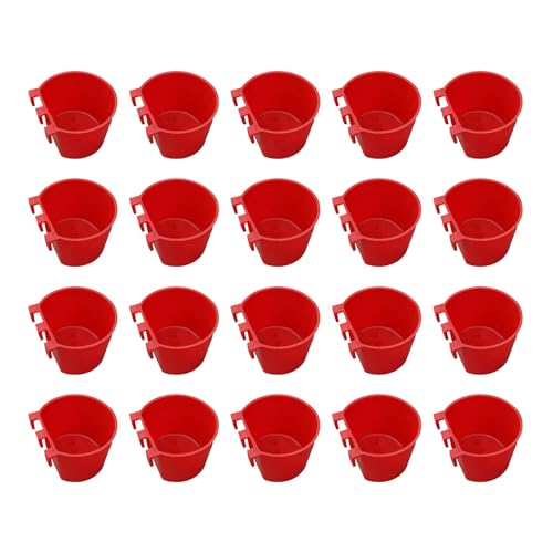 VOCUE 20 x Käfigbecher für Vogelfutterspender für Vögel, Hühner, Bewässerungsbecher, Vogelkäfig, Futterbecher, Wassernapf für Geflügel, Drahtkäfig VOCUE 20 x Käfigbecher für Vogelfutterspender für Vögel, Hühner, Bewässerungsbecher, Vogelkäfig, Futterbecher, Wassernapf für Geflügel, Drahtkäfig von VOCUE