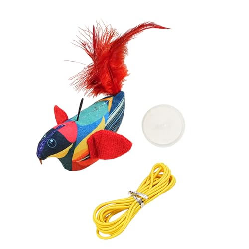 VOCUE Katzen Vogel Katzen Spielzeug Kätzchen Quietschspielzeug mit Federn für Katzen Zahnen Kauvogel mit Federn für Katzen zum Üben Geschenk VOCUE Katzen Vogel Katzen Spielzeug Kätzchen Quietschspielzeug mit Federn für Katzen Zahnen Kauvogel mit Federn für Katzen zum Üben Geschenk von VOCUE