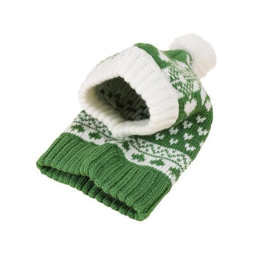 VOCUE Weihnachtliche gestrickte Hundemütze, lustiges Häkelzubehör, Winter, warm, Haustiermütze, Hals und von VOCUE