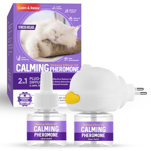 VOKY 2 in 1 Diffusor für Katzen, beruhigend für Katzen, gegen Stress, Linderung von Angst, Stress, andere problematische Verhaltensweisen, geeignet für zu Hause im Freien, 418A0 von VOKY
