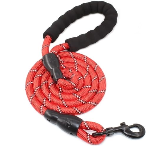 Starke Hundeleine, Haustierleinen, reflektierende Leine for große, kleine, mittelgroße und große Hunde, for Ziehen und Schleppen, Golden Retriever, 150/200/300 cm Hundeleine(Red,1.0cm 200cm) von VONCYKI