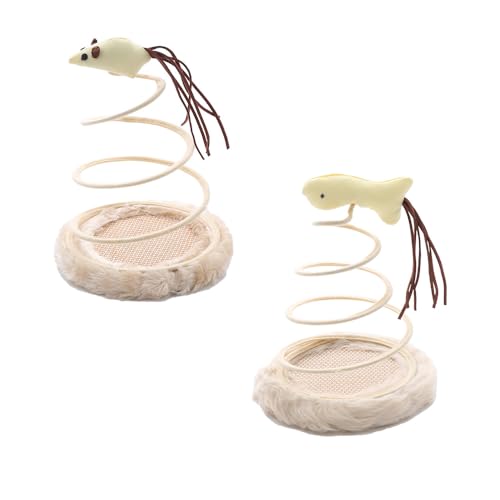 VONCYKI Elastisches Spielzeug für Katzen, spiralförmig, mit Maus-Oberseite, interaktives Übungsspielzeug, Originalitäts-Plüsch-Basis, Ball, Fischspielzeug, Katzenspielzeug für Kätzchen, Haustiere, die VONCYKI Elastisches Spielzeug für Katzen, spiralförmig, mit Maus-Oberseite, interaktives Übungsspielzeug, Originalitäts-Plüsch-Basis, Ball, Fischspielzeug, Katzenspielzeug für Kätzchen, Haustiere, die von VONCYKI