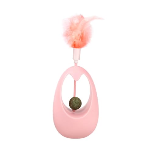 VONCYKI Selbstdrehendes Katzenspielzeug mit schwingender Plume,Kätzchen-Spielfeder, Haustier-Übungsspielzeug, Katzenspielzeug für Indoor-Katzen (Rosa) VONCYKI Selbstdrehendes Katzenspielzeug mit schwingender Plume,Kätzchen-Spielfeder, Haustier-Übungsspielzeug, Katzenspielzeug für Indoor-Katzen (Rosa) von VONCYKI