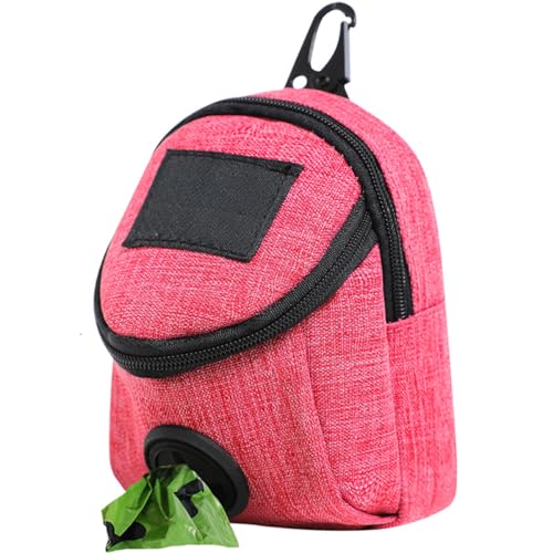 VONCYKI Snack-Tasche für den Außenbereich, Leckerli-Tasche mit integriertem Kotbeutel, Hundetrainingstasche für Reisen, Outdoor-Training (Rose) von VONCYKI