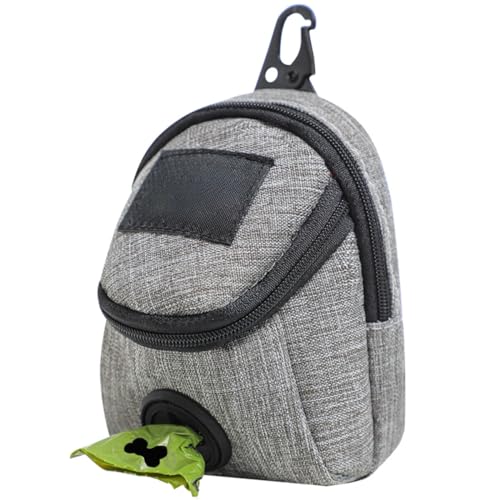 VONCYKI Snack-Tasche für den Außenbereich, Leckerli-Tasche mit integriertem Kotbeutel, Hundetrainingstasche für Reisen, Outdoor-Training (grau) von VONCYKI
