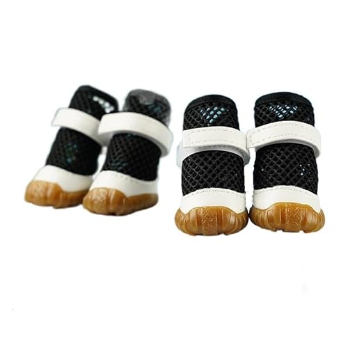VOODUE hundestiefel rutschfeste Sommer-Hundeschuhe, atmungsaktive Sandalen for kleine Hunde, Haustier, Hund, Katze, Schuhe, Stiefel (Color : Schwarz, Size : 2) von VOODUE