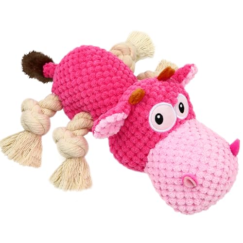 VORZOKISPL Hundespielzeug mit Quietschelement, Plüsch-Kauspielzeug für Hunde, Rosa VORZOKISPL Hundespielzeug mit Quietschelement, Plüsch-Kauspielzeug für Hunde, Rosa von VORZOKISPL