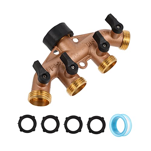 VOSAREA 1 Satz Messing Schlauchadapter Kugelhahn Verteiler für Garten Hochwertiger Wasseranschluss Einfach Drehbar Langlebig für Bewässerungssysteme VOSAREA 1 Satz Messing Schlauchadapter Kugelhahn Verteiler für Garten Hochwertiger Wasseranschluss Einfach Drehbar Langlebig für Bewässerungssysteme von VOSAREA