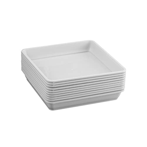 VOSAREA 10 Stück -Chassis quadratische Untersetzer für Pflanzgefäße Pflanzentöpfe im Freien Untertasse Container Garten quadratischer Blumentopf Tropfschalen für Blumentöpfe Weiß VOSAREA 10 Stück -Chassis quadratische Untersetzer für Pflanzgefäße Pflanzentöpfe im Freien Untertasse Container Garten quadratischer Blumentopf Tropfschalen für Blumentöpfe Weiß von VOSAREA