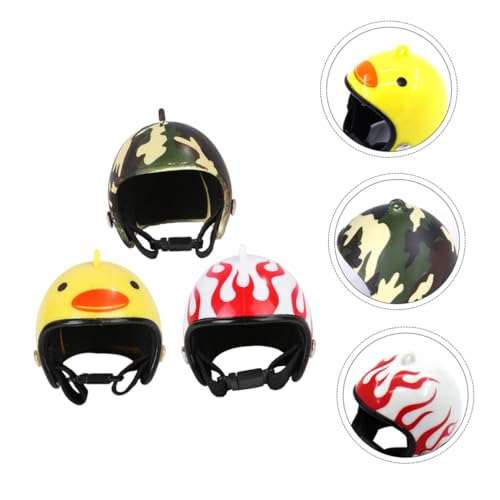 VOSAREA 3Stücke Hühnerhelm Lustige Kopfbedeckung für Schutzhelm für Hühner und Küken aus Sicherem mit Elastischem Band für Haustiere Auffällige Designs von VOSAREA