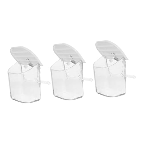 VOSAREA 3pcs Vogelfutter Schüssel Futtermittel Papageien Hängende Lebensmittelbehälter Plastik Taube Vogel Käfigschale Wasserlehrbecher Für Vögel von VOSAREA