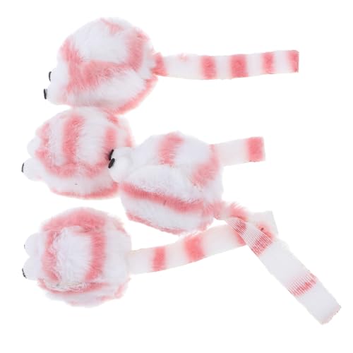 VOSAREA 4pcs Katzenspielzeugmäuse Interaktive Katzenspielzeug Realistische -katzenspielzeug Gefälschte -mäuse Spielzeug Für Katzen Simulierte Mausplüschspielzeug von VOSAREA