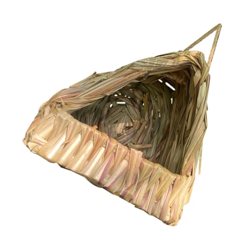 VOSAREA Hängendes -Nest, Dreieckige Form, Vogelhaus, Handgewebte Brutbox, Sittichhütte Für Papageien, Außenbereich, Garten, Terrasse, Rasen, Büro, Innenbereich VOSAREA Hängendes -Nest, Dreieckige Form, Vogelhaus, Handgewebte Brutbox, Sittichhütte Für Papageien, Außenbereich, Garten, Terrasse, Rasen, Büro, Innenbereich von VOSAREA