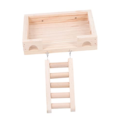 VOSAREA Hamster Spielplattform Aus Holz Stufige Kletterleiter Für Hamsterkäfig Installieren Für Kleine Haustiere Wie Meerschweinchen Und Ratten von VOSAREA