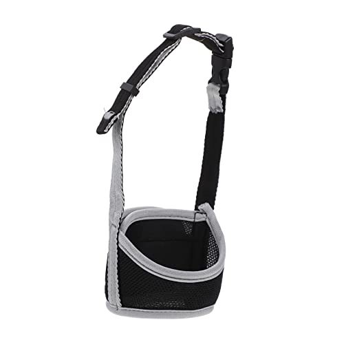 VOSAREA Hundemundabdeckung für Welpen Atmungsaktive Bell Maske Verstellbare Passform Schutz Beißen und Fressen Hochwertiges Mesh Material für Kleine bis Große von VOSAREA