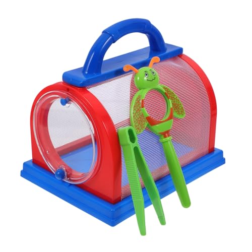 VOSAREA Insektenbeobachtungsbox Insektenkäfig-Kits Mit Großer Kapazität Für Kinder Schmetterlingsfang-kit Gartennetzlupe Und Pinzette von VOSAREA