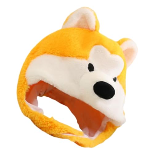 VOSAREA Lustiger Plüschhut in Hundeform Hunde-Foto-Requisite Kopfbedeckung mit Cartoon- für Party Ostern Weihnachten Halloween 1 Stück von VOSAREA