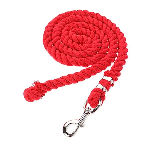 VOSAREA Pferdeseil Starkes Baumwoll Führstrick mit Auslöser und Karabinerhaken Rot für Täglichen Gebrauch Langlebig und Vielseitig und Pferde VOSAREA Pferdeseil Starkes Baumwoll Führstrick mit Auslöser und Karabinerhaken Rot für Täglichen Gebrauch Langlebig und Vielseitig und Pferde von VOSAREA