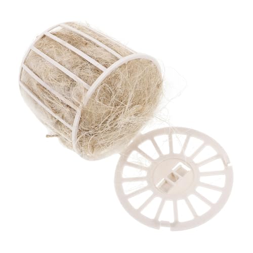 VOSAREA Vogelnestmaterial aus Baumwolle und Jute Natürliche Nistunterlage für Kanarienvögel und Papageien Brüten und Verstecken Warm und Schützend von VOSAREA