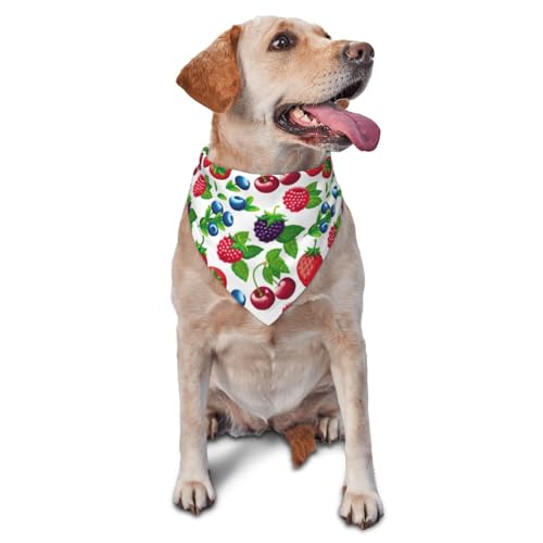 Hundehalstuch, Blaubeer-Design, Dreieck-Lätzchen, Hunde-Taschentuch, niedliches Hundezubehör, Hundehalstücher von VOSERY