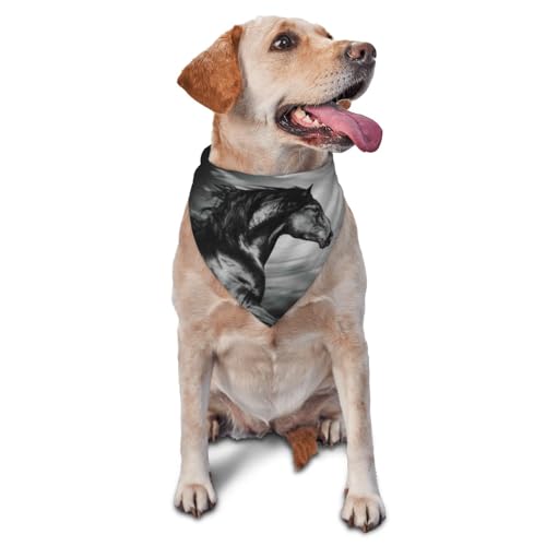 Hundehalstuch, Laufpferd, Dreieckslätzchen, Hundetaschentuch, niedliches Hundezubehör, Hundehalstuch, schwarz-weiß Hundehalstuch, Laufpferd, Dreieckslätzchen, Hundetaschentuch, niedliches Hundezubehör, Hundehalstuch, schwarz-weiß von VOSERY