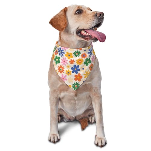 Hundehalstuch, groovige Gänseblümchen, Dreieck-Lätzchen, Hundetaschentuch, niedliches Hundezubehör, Hundehalstücher Hundehalstuch, groovige Gänseblümchen, Dreieck-Lätzchen, Hundetaschentuch, niedliches Hundezubehör, Hundehalstücher von VOSERY