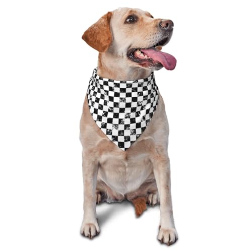 Hundehalstuch, kreatives kariertes schwarz-weißes Dreieck-Lätzchen, Hundetaschentuch, niedliches Hundezubehör, Hundehalstücher Hundehalstuch, kreatives kariertes schwarz-weißes Dreieck-Lätzchen, Hundetaschentuch, niedliches Hundezubehör, Hundehalstücher von VOSERY