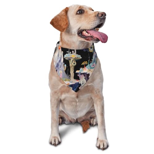 Hundehalstuch, niedliches Pilz-Landschaft, Dreieck-Lätzchen, Hundetaschentuch, niedliches Hundezubehör, Hundehalstücher von VOSERY
