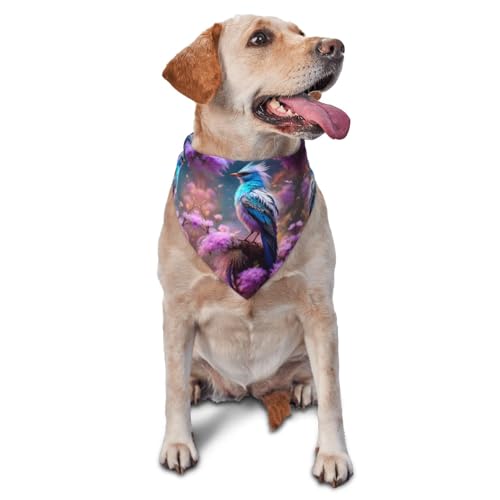 Hundehalstuch, schöne rosa Blume, blaue Vögel, Dreieck-Lätzchen, Hundetaschentuch, niedliches Hundezubehör, Hundehalstücher Hundehalstuch, schöne rosa Blume, blaue Vögel, Dreieck-Lätzchen, Hundetaschentuch, niedliches Hundezubehör, Hundehalstücher von VOSERY