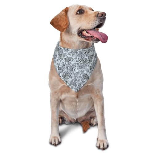 Hundehalstuch, schwarz-weiß, Paisleymuster, Dreieck-Lätzchen, Hundetaschentuch, niedliches Hundezubehör, Hundehalstücher Hundehalstuch, schwarz-weiß, Paisleymuster, Dreieck-Lätzchen, Hundetaschentuch, niedliches Hundezubehör, Hundehalstücher von VOSERY