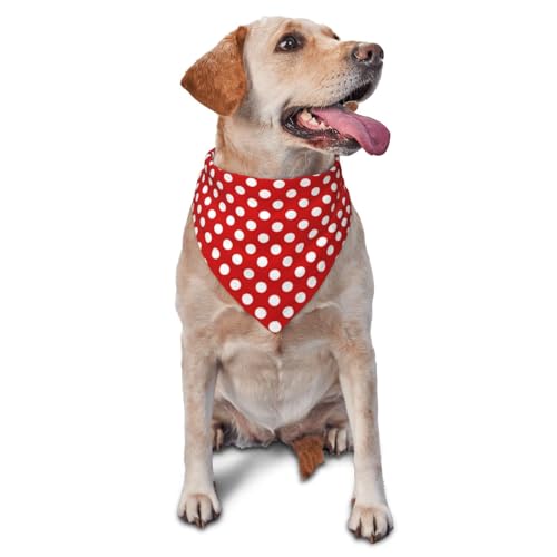 Hundehalstuch, weiß gepunktet, hellrot, Dreieck-Lätzchen, Hundetaschentuch, niedliches Hundezubehör, Hundehalstücher Hundehalstuch, weiß gepunktet, hellrot, Dreieck-Lätzchen, Hundetaschentuch, niedliches Hundezubehör, Hundehalstücher von VOSERY